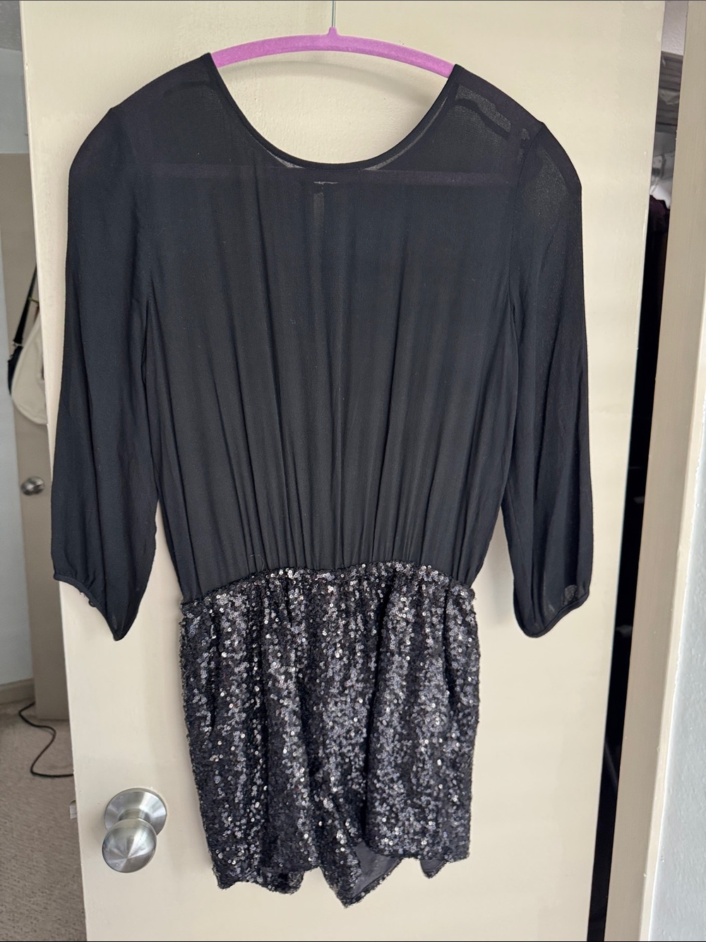 Zara Black Sequin Romper
